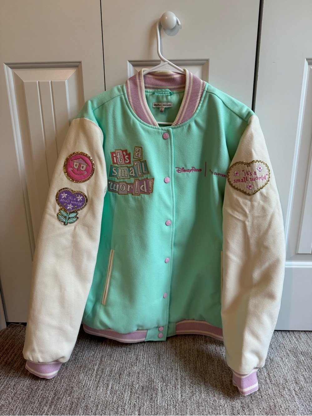 Disney Parks 'It's a Small World' Pastel Mint & Cream Women’s Jacket
